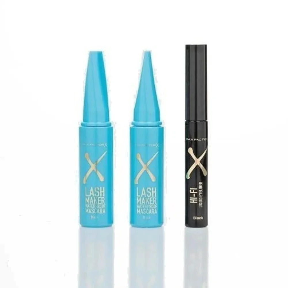 Max Factor X Lash Maker Comb Duo + HI‑FI Eyeliner BONUS | Black | Waterproof Set